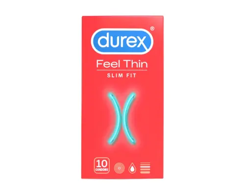 Durex kondomi 10/1 Feel Thin Slim Fit