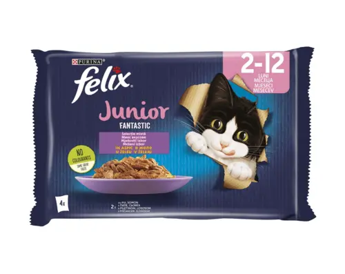 Felix Fantastic - mokra hrana za mačje mladiče, 4x85g