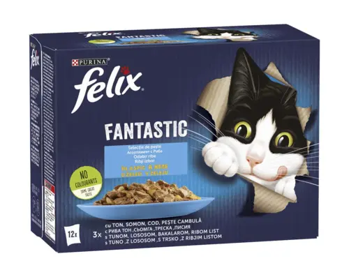 Felix Fantastic - mokra hrana za odrasle mačke, 12x85g