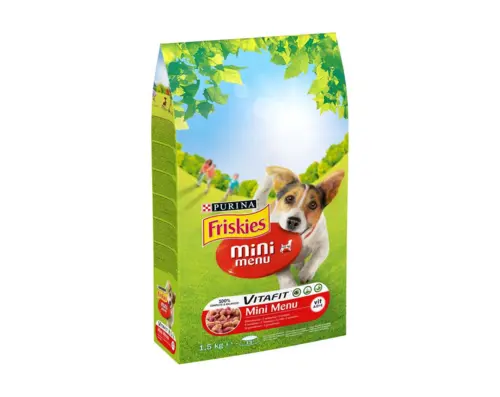 Friskies Mini menu - suha hrana za manjše pasme psov, 1,5kg