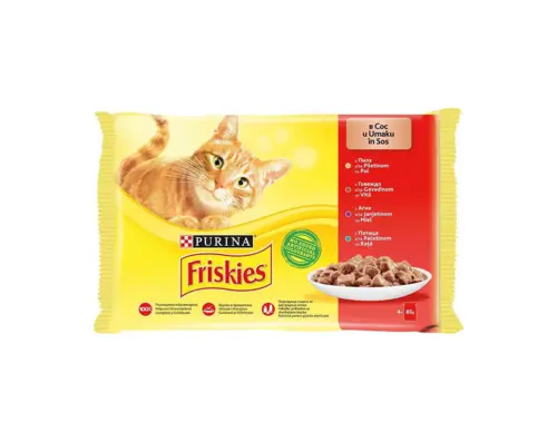 Friskies mokra hrana za mačke, 4x85g