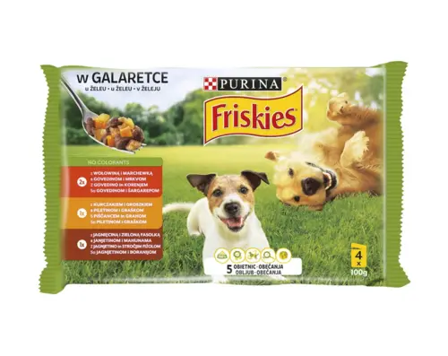 Friskies mokra hrana za odrasle pse, 4x100g