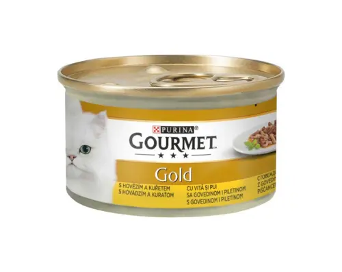 Gourmet Gold koščki mesa v omaki - mokra hrana za mačke, 85g