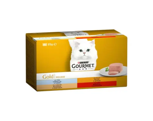 Gourmet Gold mačja pašteta - mokra hrana za odrasle mačke, 4x85g
