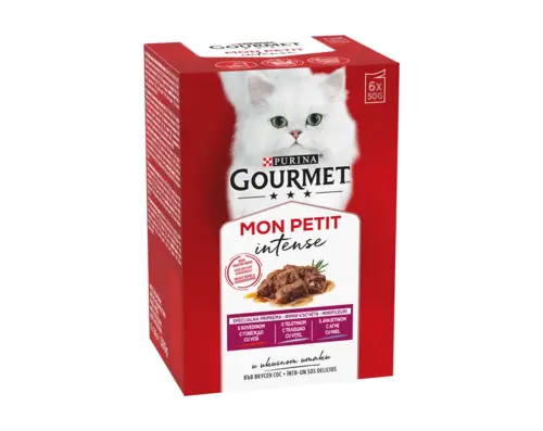 Gourmet Mon Petit mokra hrana za odrasle mačke, 6x50g