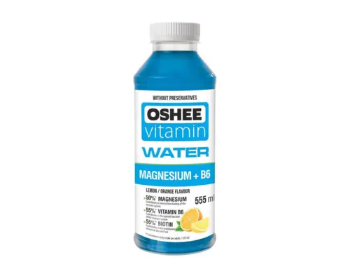 Oshee VITAMIN WATER z okusom limone in pomaranče, magnezij+B6, 555ml