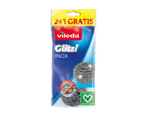Vileda Glitzi Inox kovinska spiral mrežica 2/1+1